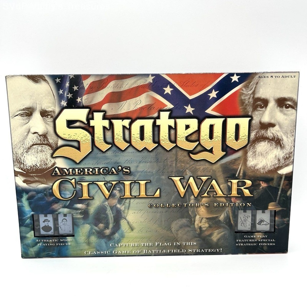 Stratego America's Civil War Collector's Edition Board Game USAopoly 2007 Wood